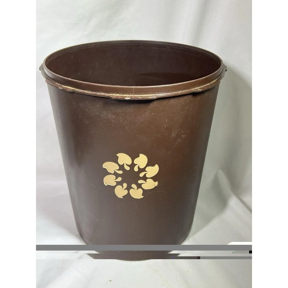Vintage Tupperware Canister Brown Mushroom 805-6 Container 9.5